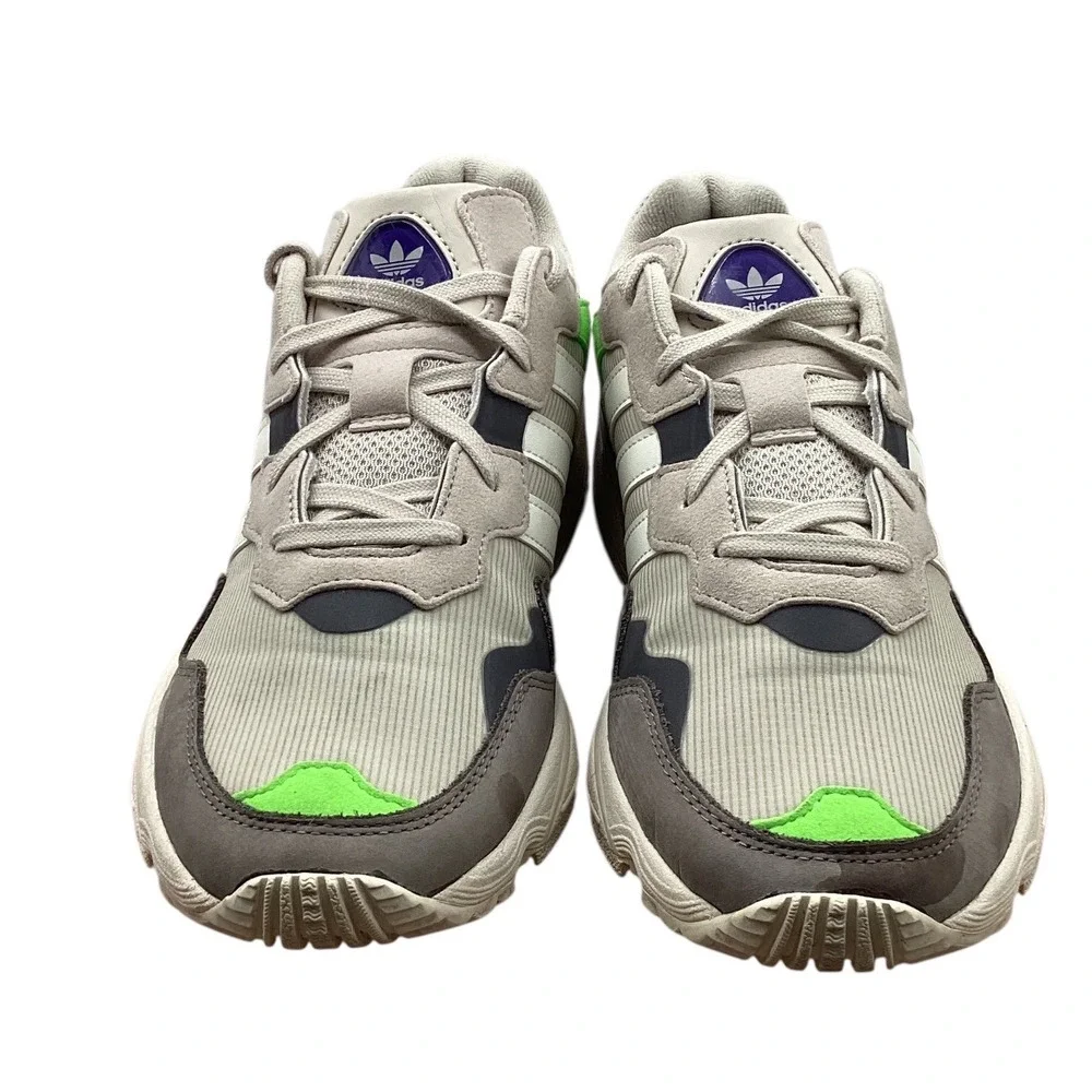 Adidas Yung-96 Mens Grey Crystal White Shock‎ Lime Sneakers F97177